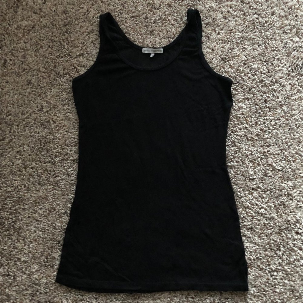 James Perse Standard Black Tank Top
